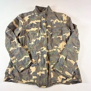 GAP Womens Medium Camo‎ Utility Jacket Field Jacket Military Urban Rugged Army